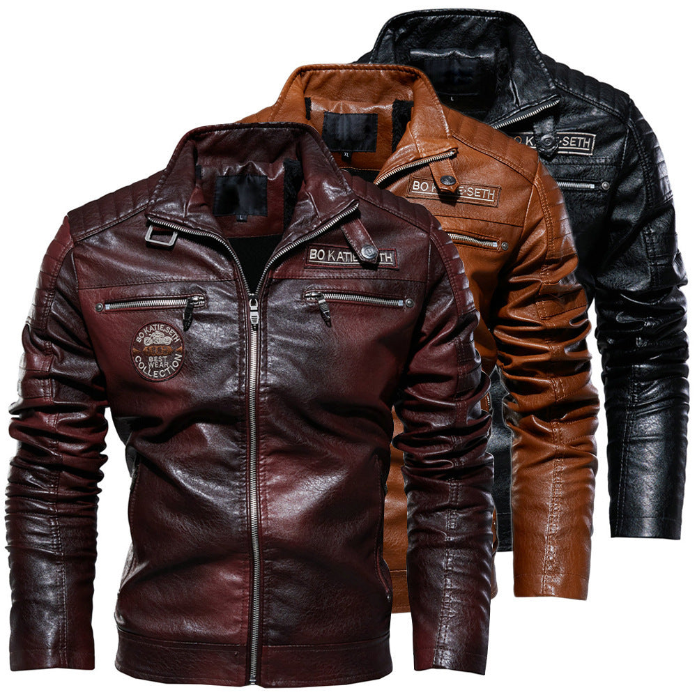 Motorcycle wear modern Hardman plush leather Leather Jacket 95.84