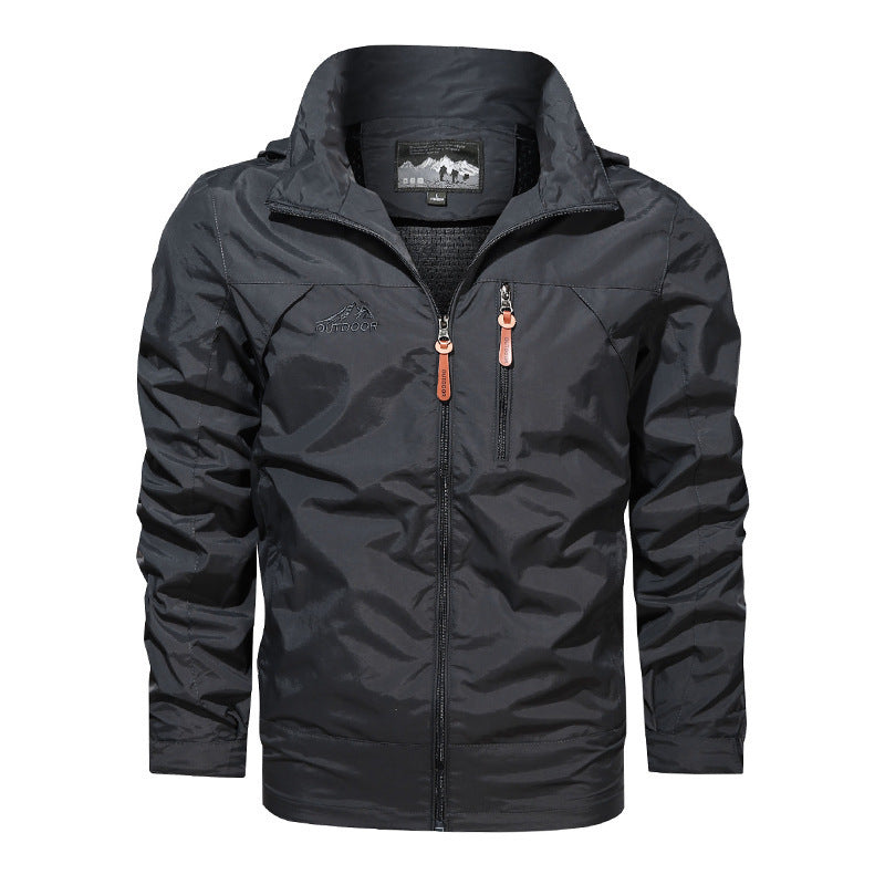 New Style Plus Size Jacket Men's Outdoor Hooded Jackets Men's Jackets  Leather Jacket  