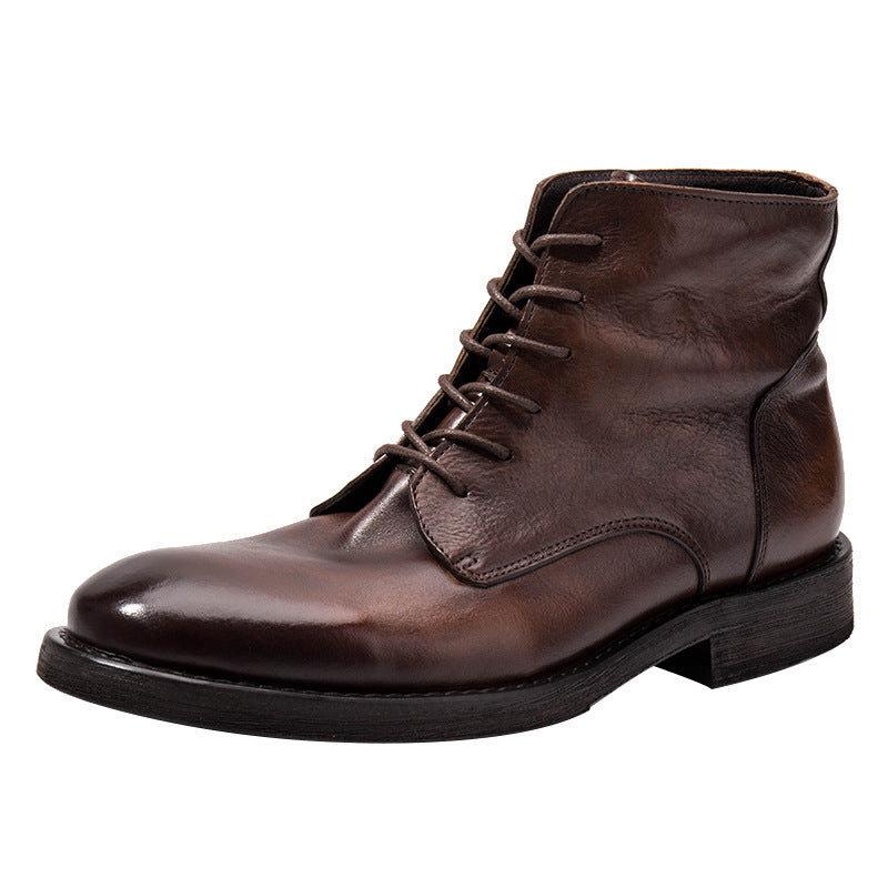 Trendy Workwear Boots All-match First Layer Cowhide Retro  Footwear 287.14 