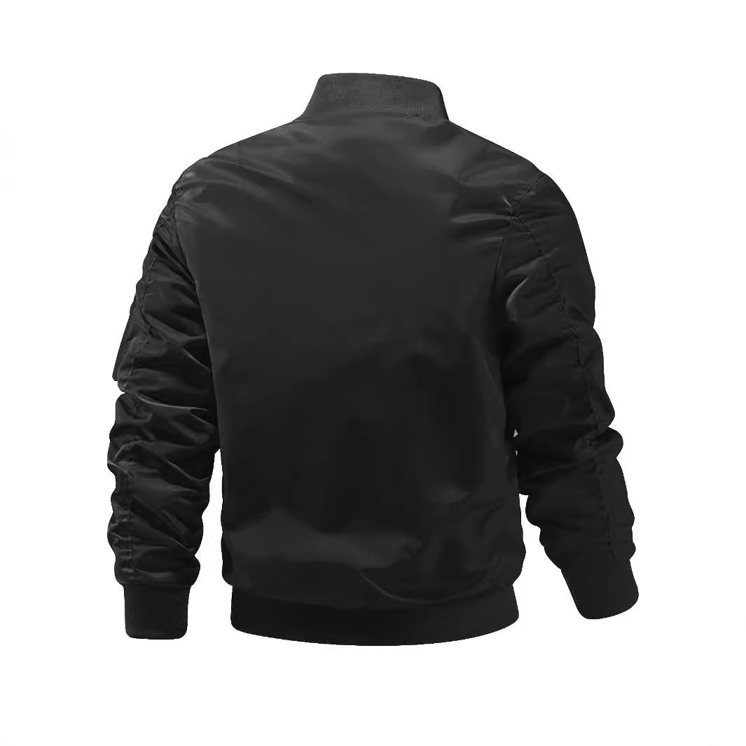 Mens Jacket New Spring Autumn Male Baseball Jackets Pilot Men Outwear Coat Zipper Men's Uniform  Leather Jacket 72.83 