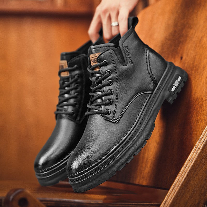 Martin Boots Thick-soled Mid-top Retro Easy Matching Casual  Footwear  