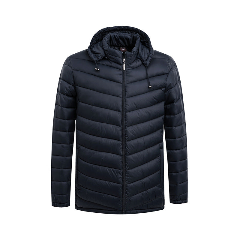 Cotton Coat Thin Silk Cotton Men's Outfit Cotton Jacket Double-sided Wear  Leather Jacket  