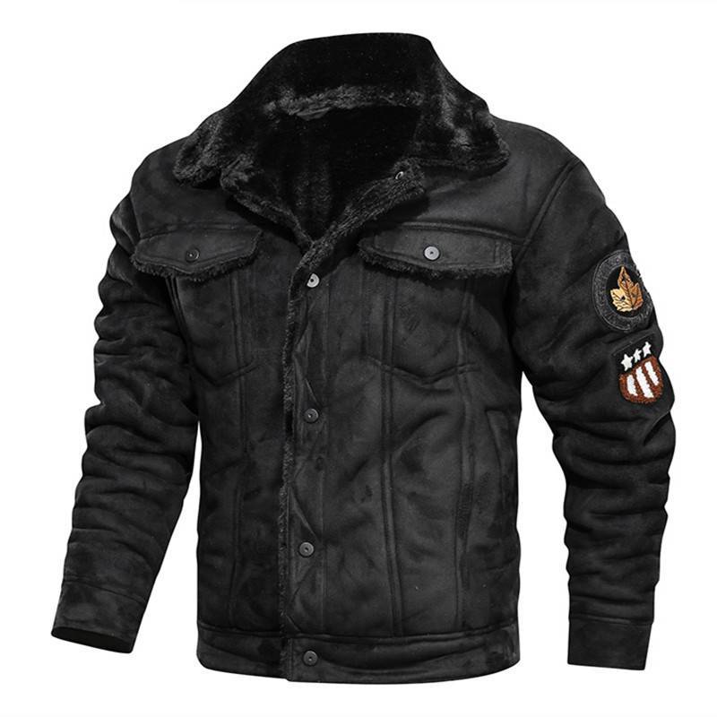 Fur integrated leather clothing  Leather Jacket 107.19 Black-XXL