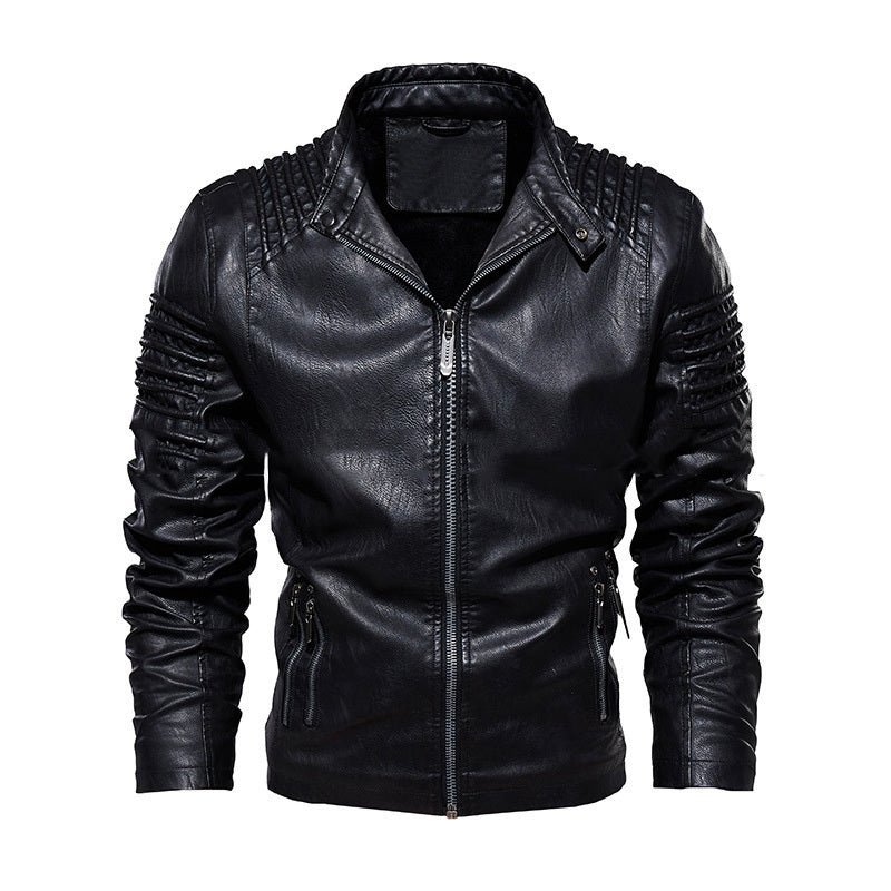 Men's leather clothing  Leather Jacket 133.55 Black-XXL