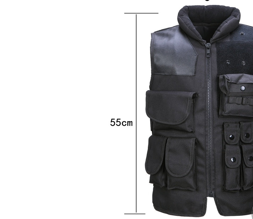 Tactical Vest Black Mens Military Hunting Vest  Leather Jacket 78.53 