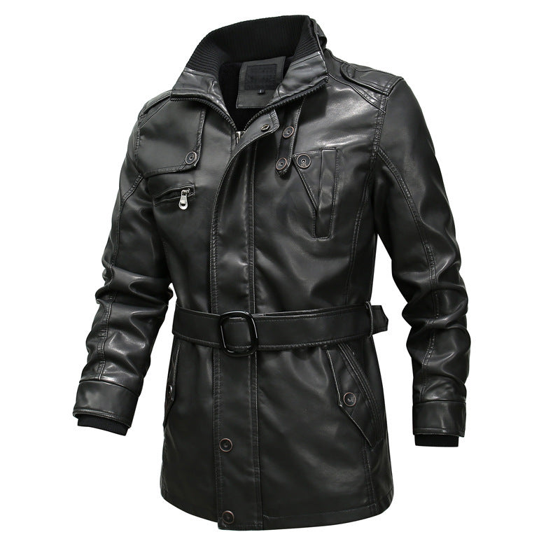 Motorcycle washed leather  Leather Jacket 132.34 Coffee-XXL