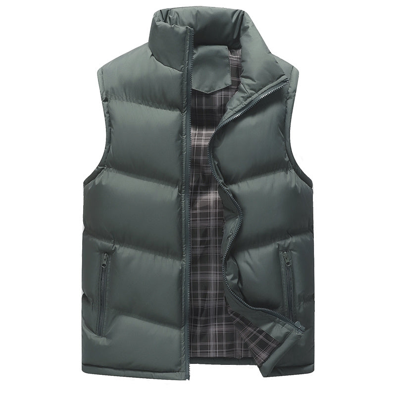 Men's down jacket vest jacket  Leather Jacket 77.00 Grey-XXL
