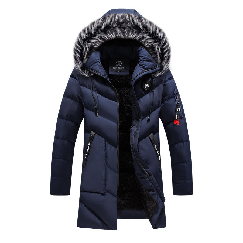 Medium Length Cold Proof Oversized Cotton Suit  Leather Jacket 111.99 