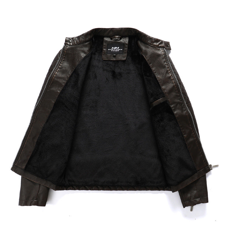 Men's Fashion Trendy Men Autumn And Winter Leather Jackets  Leather Jacket 99.79 
