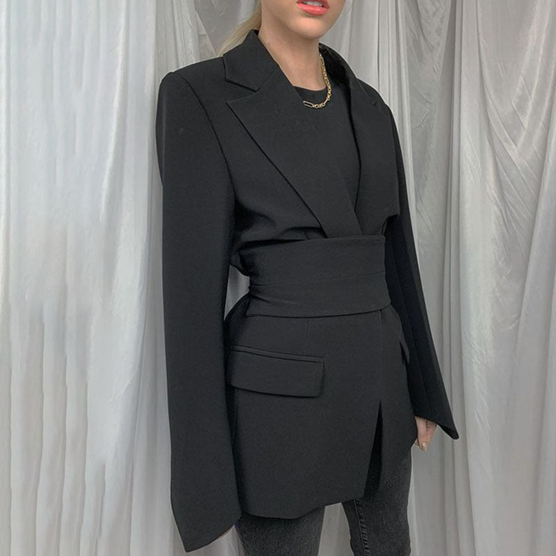 Women's Suit Jackets Top Waist Slimming Elegant Small Suit  Leather Jacket 68.44 