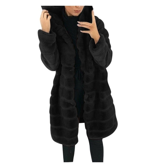 Jacket Winter White Big Solid Jackets For Women Long Coat  Leather Jacket  