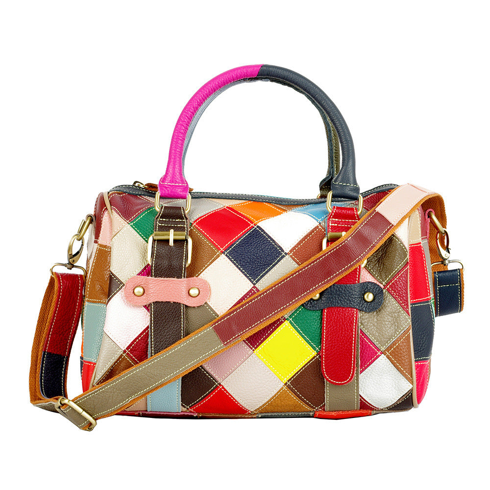 Women Cowhide Genuine Leather Handbags High Quality