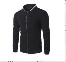 Zipper Design Mens Jacket  Leather Jacket 54.24 Black-3XL