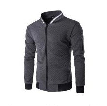 Zipper Design Mens Jacket  Leather Jacket 52.55 Dark-grey-3XL