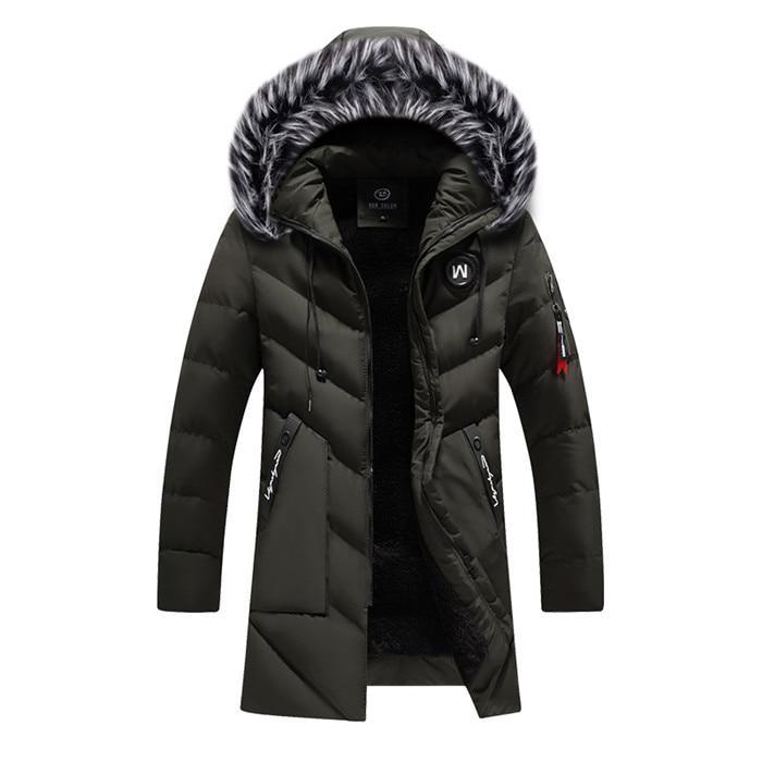 Omi Men's Winter Jackets  Leather Jacket 123.35 Green-XXXL