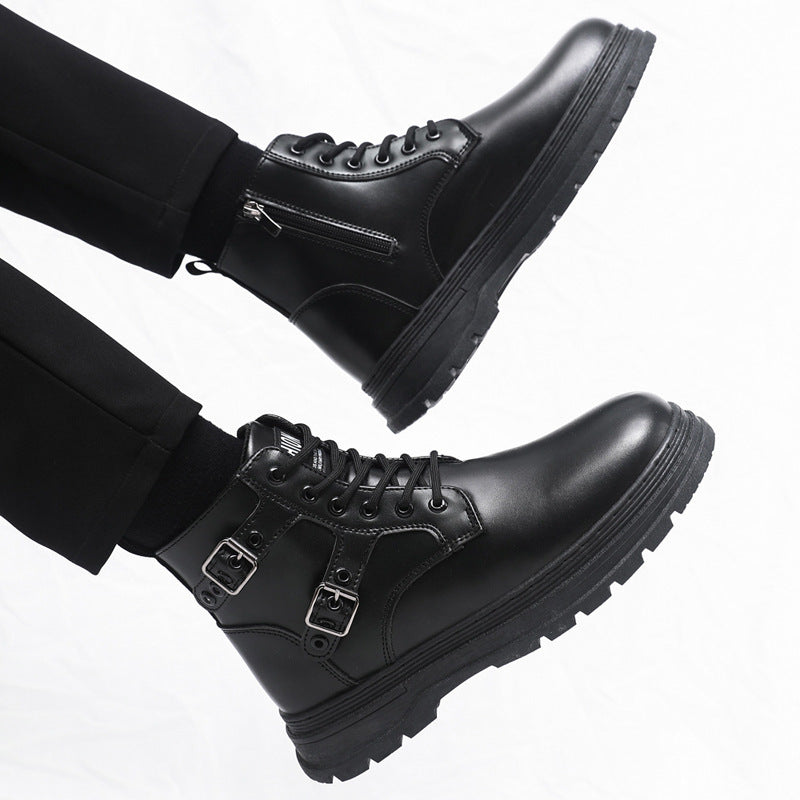 Black Martin Boots Male British Style Working Boots  Footwear 72.00 