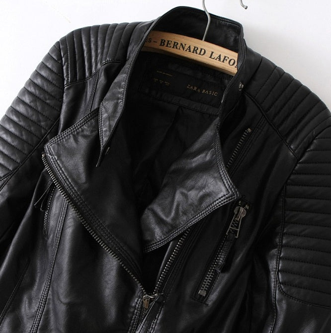 Locomotive PU leather clothing  Leather Jacket 87.50 