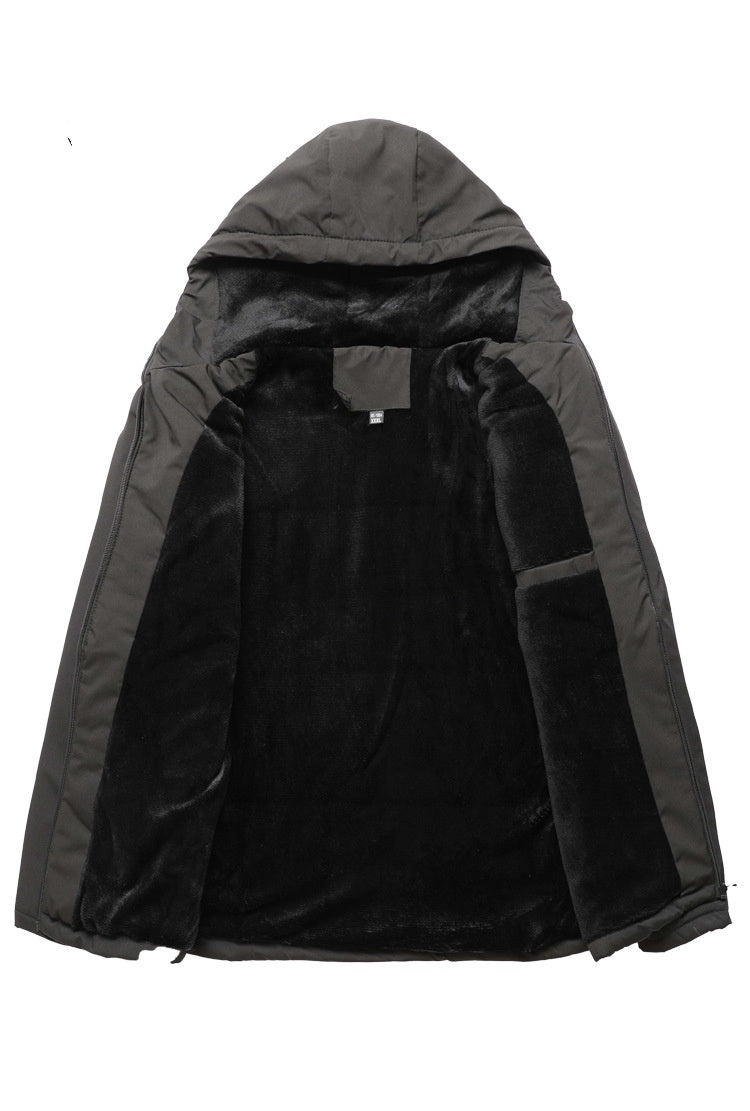 Winter New Plus Size Fleece Hooded Jacket Outdoor Casual Men's Jackets Shell Jacket  Leather Jacket 88.00 