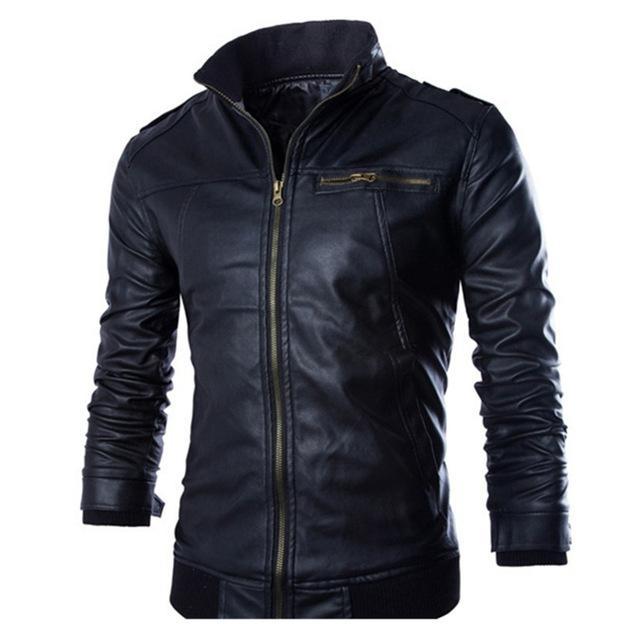 Motorcycle Leather Jackets  Leather Jacket 99.00 Black-XXXL