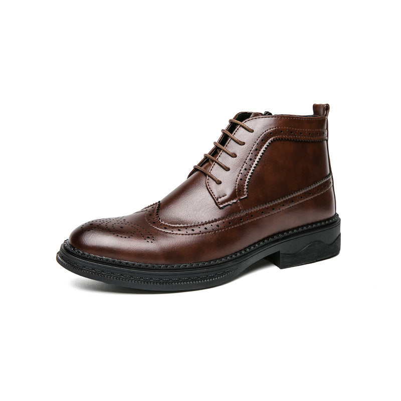 Men's Chelsea Casual Business Martin Boots  Footwear 73.58 Brown-44