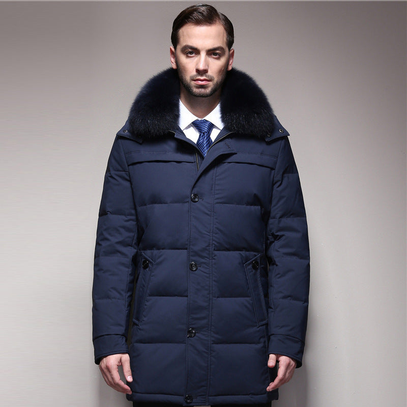 Men's down jacket  Leather Jacket 337.65 Blue-XXL
