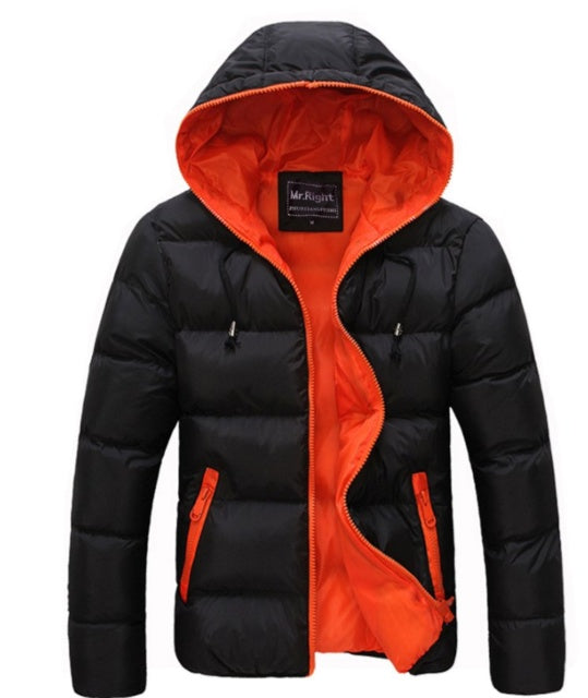 High Quality Candy Color Mens Jackets  Leather Jacket 47.71 Orange-Xl