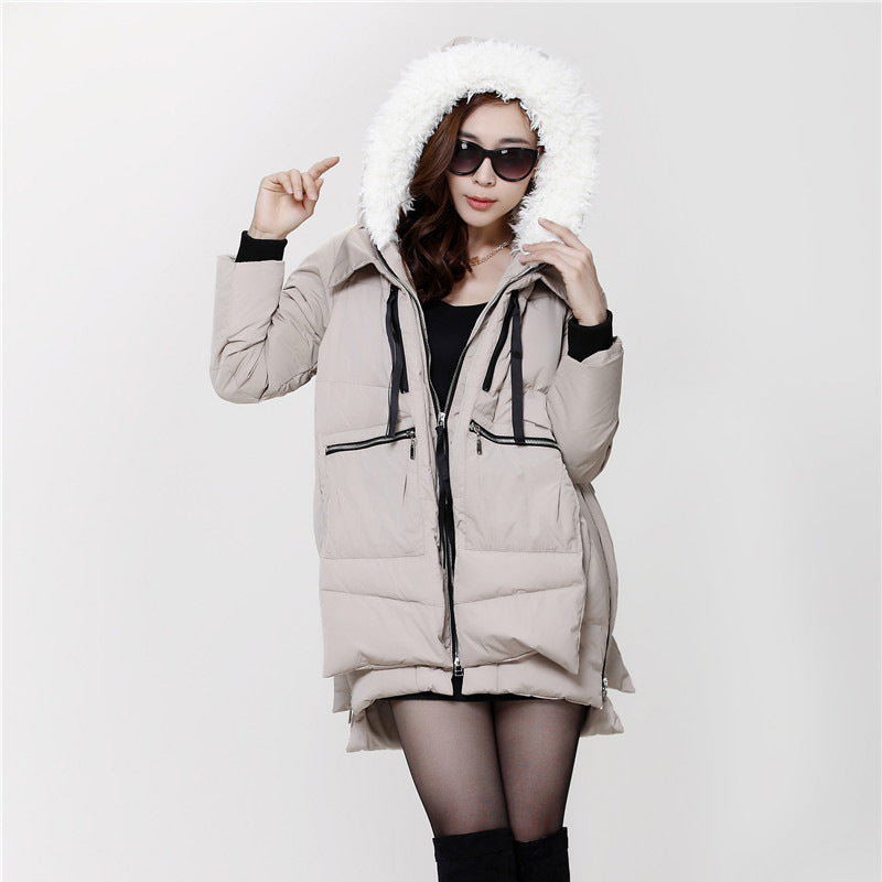 M-5XL Winter Women Parkas Coats Female Jacket Plus Size Thickening Wadded Casual Loose Pregnant Women Thick Coat Outwear  Leather Jacket 98.20 Khaki-XXL