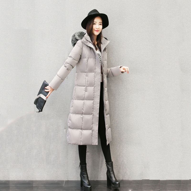 Long down jacket women  Leather Jacket  