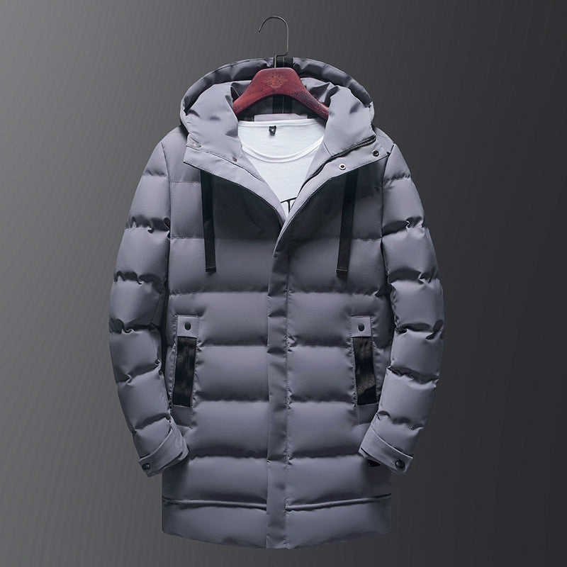 Men's mid-length thick down padded jacket  Leather Jacket 73.78 