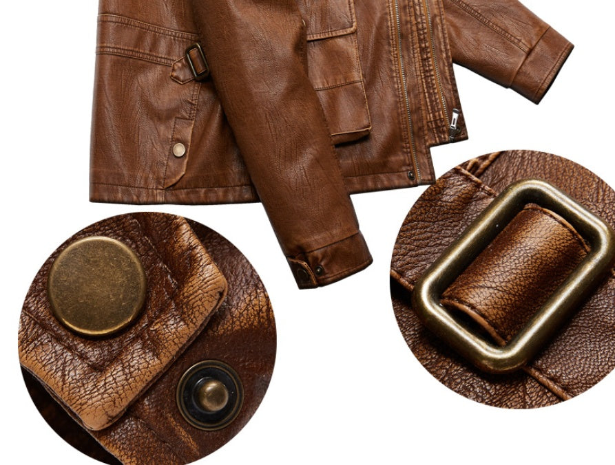 New men's leather clothing  Leather Jacket 184.91 