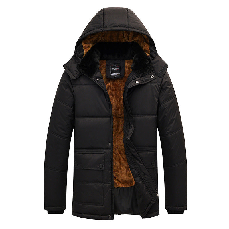 Warm cotton jacket  Leather Jacket 75.00 Black-XXL