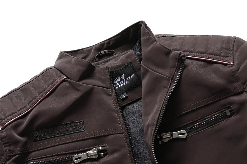 Men Fashion Pu Leather Jackets Coats  Leather Jacket 106.65 