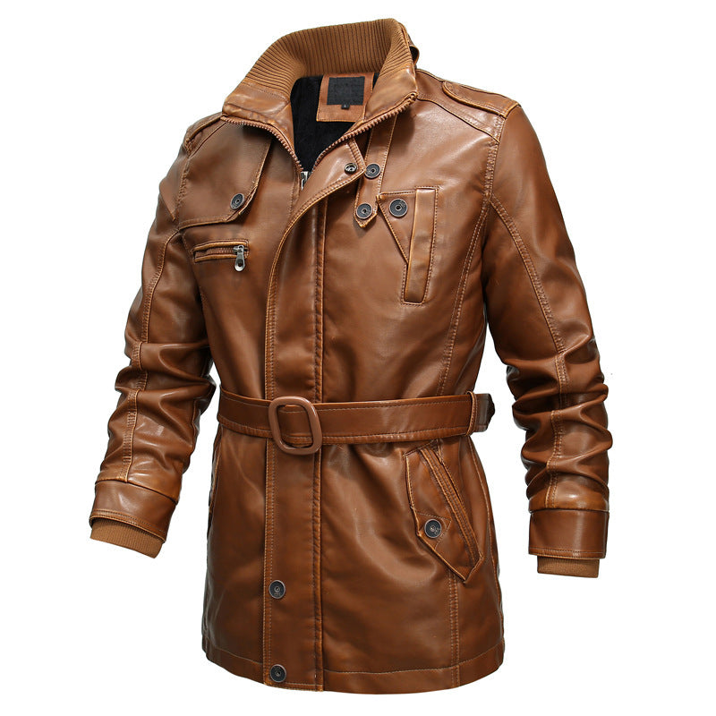 Motorcycle washed leather  Leather Jacket 132.34 Brown-XXL
