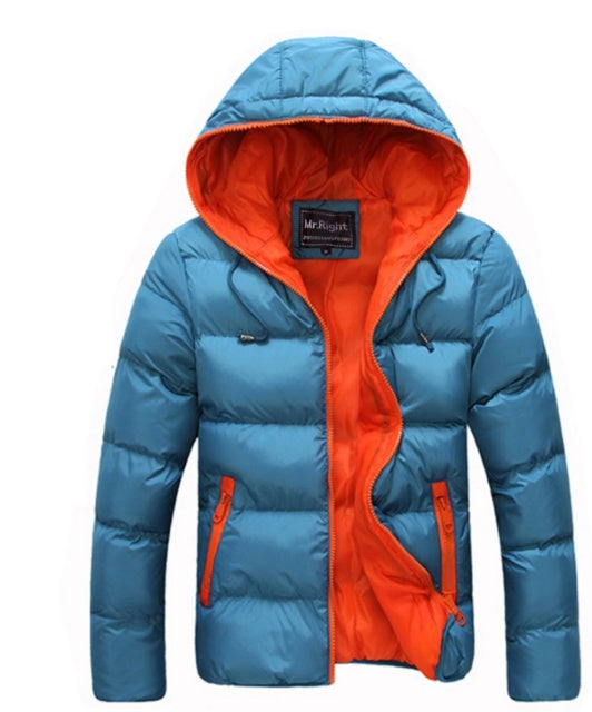 High Quality Candy Color Mens Jackets  Leather Jacket 47.71 Blue-Xl