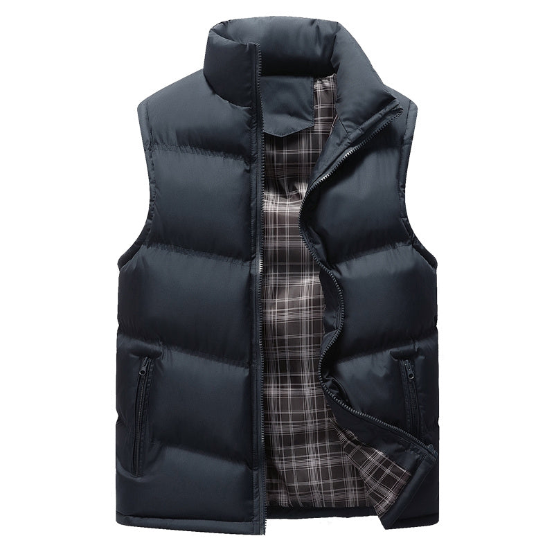 Men's down jacket vest jacket  Leather Jacket 77.00 Blue-XXL