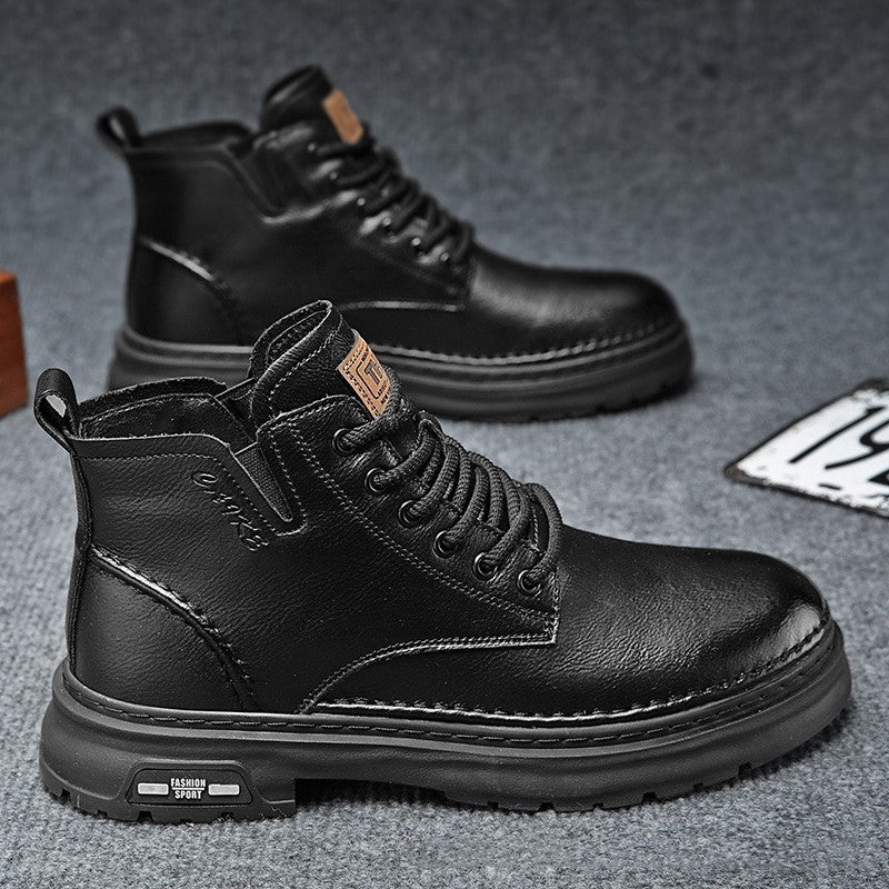 Martin Boots Thick-soled Mid-top Retro Easy Matching Casual  Footwear  