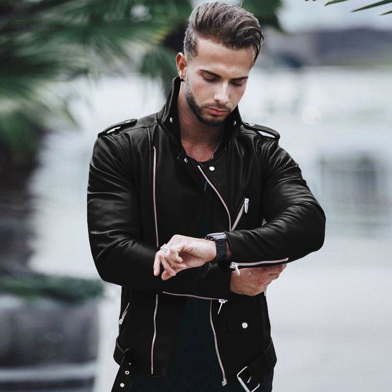 man jacket  Leather Jacket 58.00 
