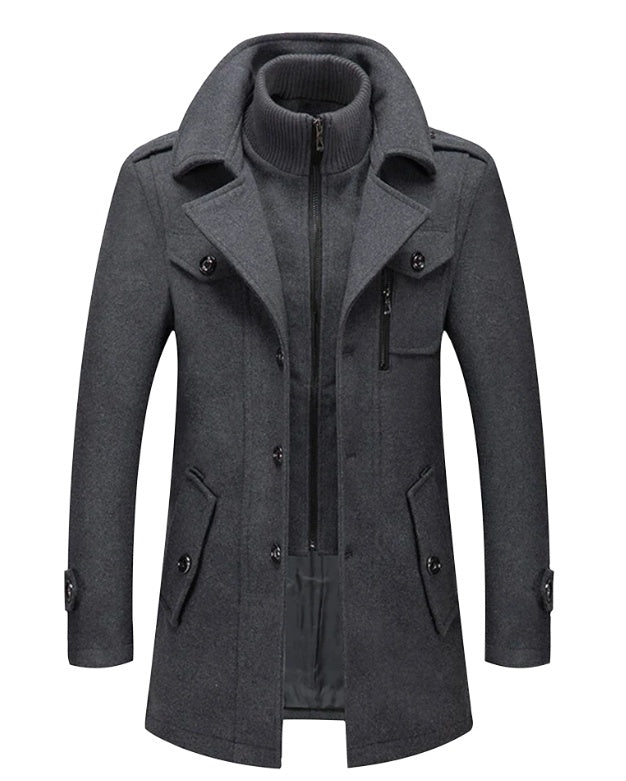 Sterling Trench Coat  Leather Jacket 127.52 Grey-XL