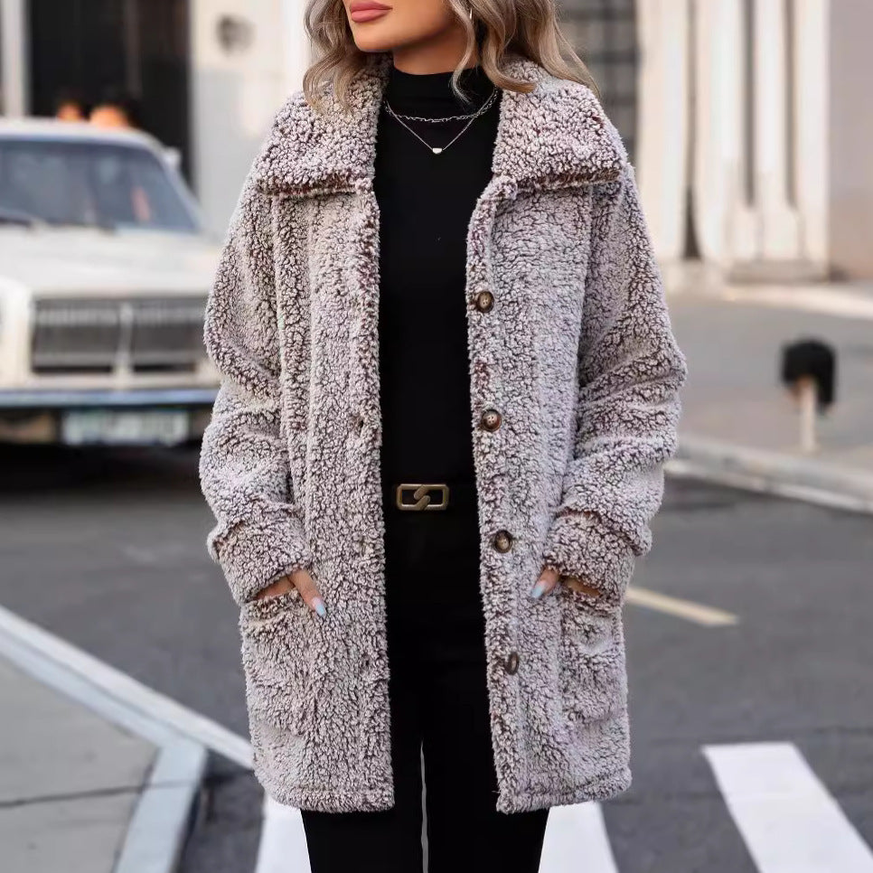 Casual Loose Cardigan Cotton-padded Jacket For Women  Leather Jacket  