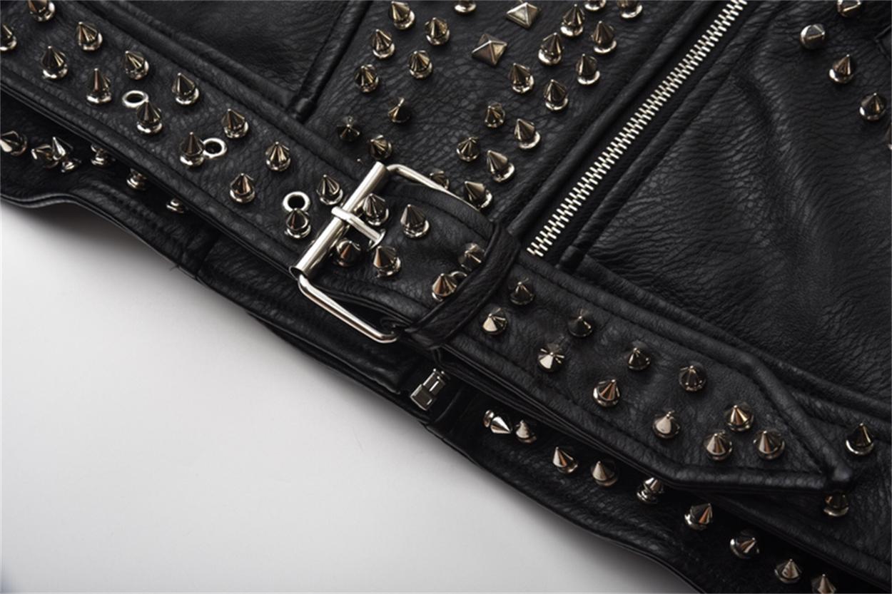Rock Heavy Studs Stylish Punk Jacket  Leather Jacket 323.80 