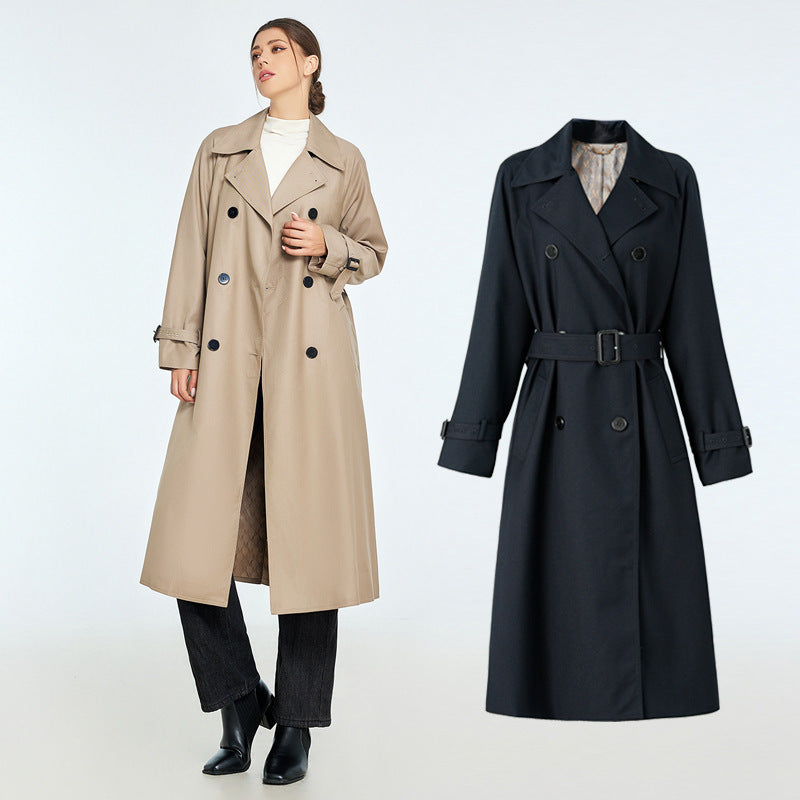 Trench Autumn And Winter Women's Mid-length High-grade Sense Petite Coats  Leather Jacket 306.09 