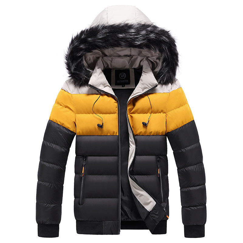 Splicing down jackets  Leather Jacket 77.07 