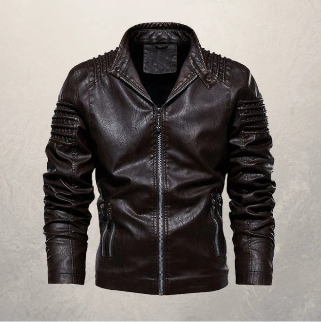 Men's leather clothing  Leather Jacket 141.57 Brown-XXL