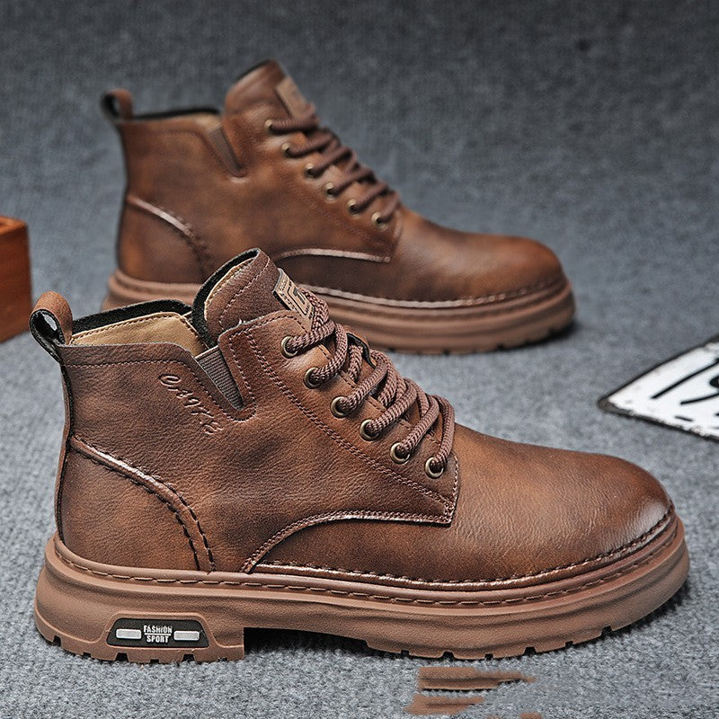 Martin Boots Thick-soled Mid-top Retro Easy Matching Casual  Footwear  
