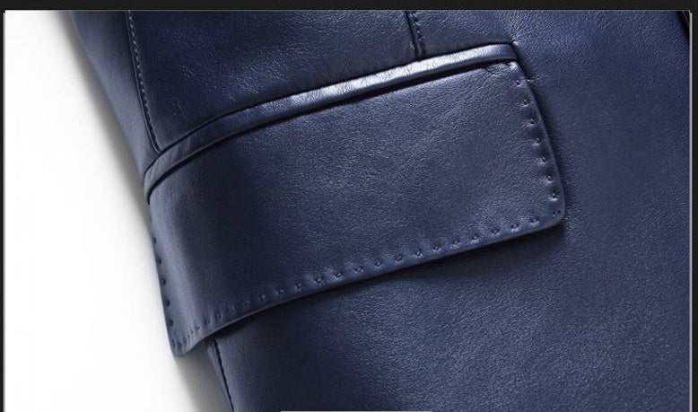 Middle Aged And Elderly Fathers Wear Loose Casual Leather Jackets  Leather Jacket 77.00 