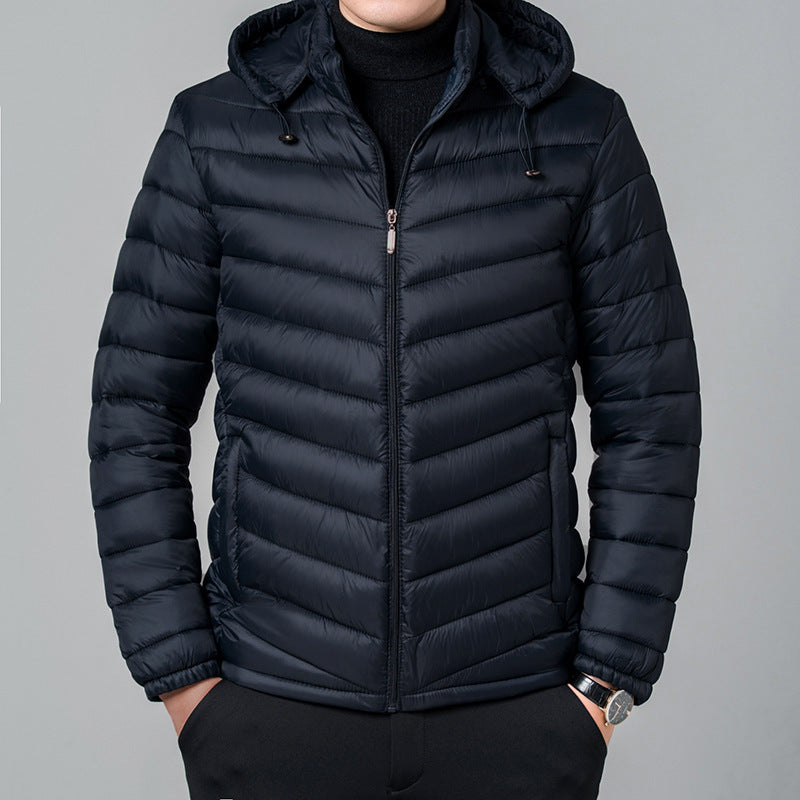 Cotton Coat Thin Silk Cotton Men's Outfit Cotton Jacket Double-sided Wear  Leather Jacket  