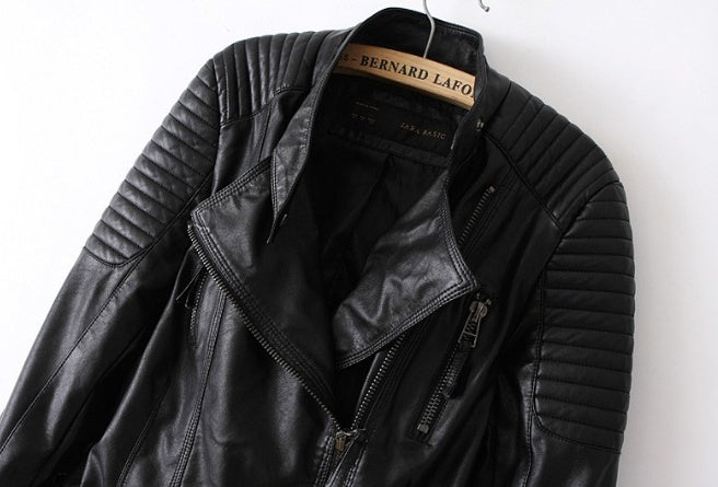 Locomotive PU leather clothing  Leather Jacket 87.50 
