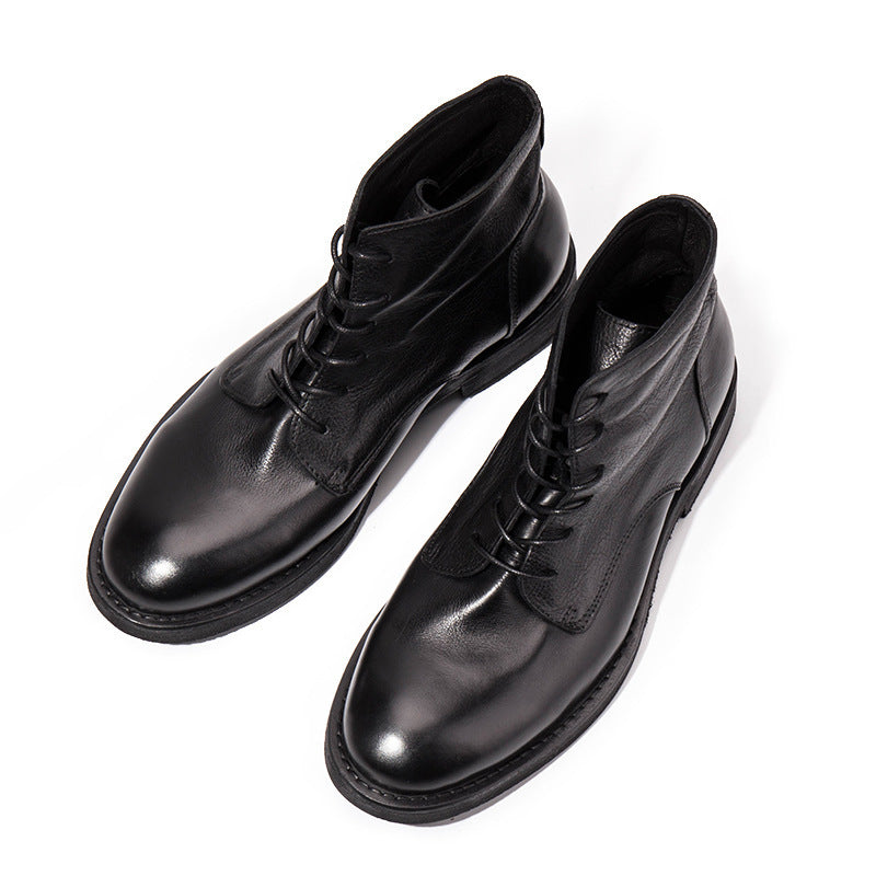 Trendy Workwear Boots All-match First Layer Cowhide Retro  Footwear 287.14 