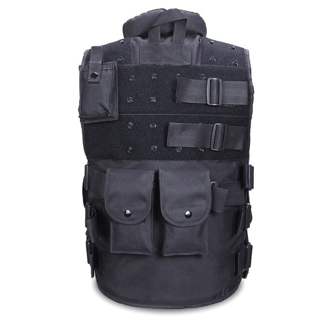 Tactical Vest Black Mens Military Hunting Vest  Leather Jacket 78.53 