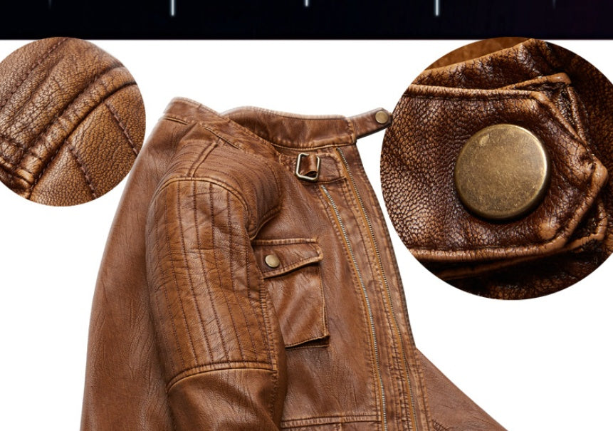 New men's leather clothing  Leather Jacket 184.91 